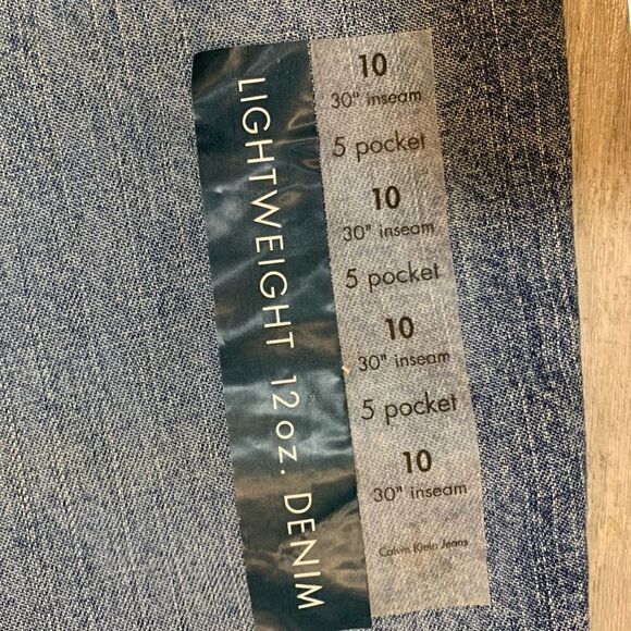 NWT Calvin Klein light weight 12 oz five pocket jeans 10x30 - Picture 10 of 13